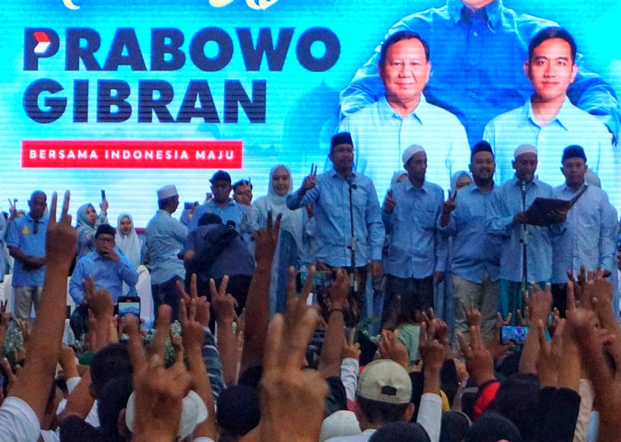 Gus Muhdlor saat deklarasi dukung Prabowo-Gibran di Sidoarjo (dok.jatimnow.com)