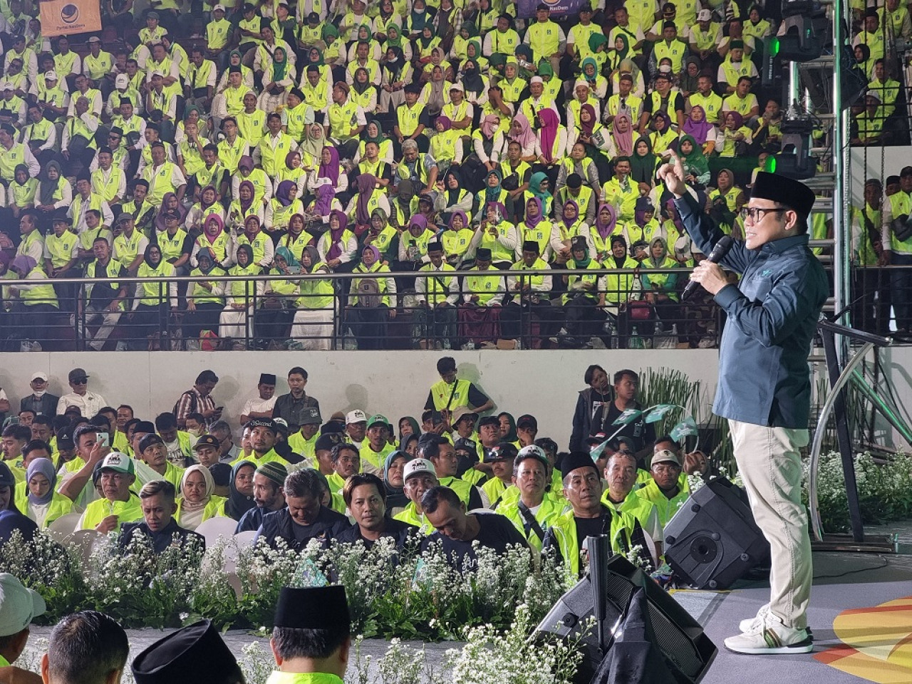 Cak Imin saat konsolidasi relawan di Surabaya beberapa waktu lalu. (Foto: Ni'am Kurniawan/jatimnow.com)
