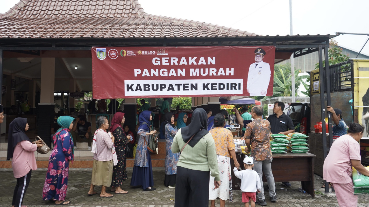 Gerakan Pangan Murah di Kabupaten Kediri. (Foto: Pemkab Kediri/jatimnow.com)