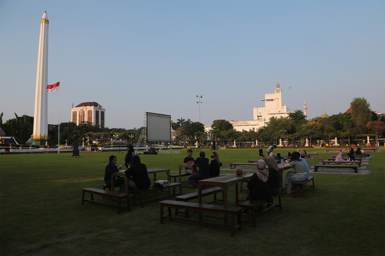 Ilustrasi Ngabuburit di Tugu Pahlawan (foto: Humas Pemkot Surabaya for jatimnow.com)