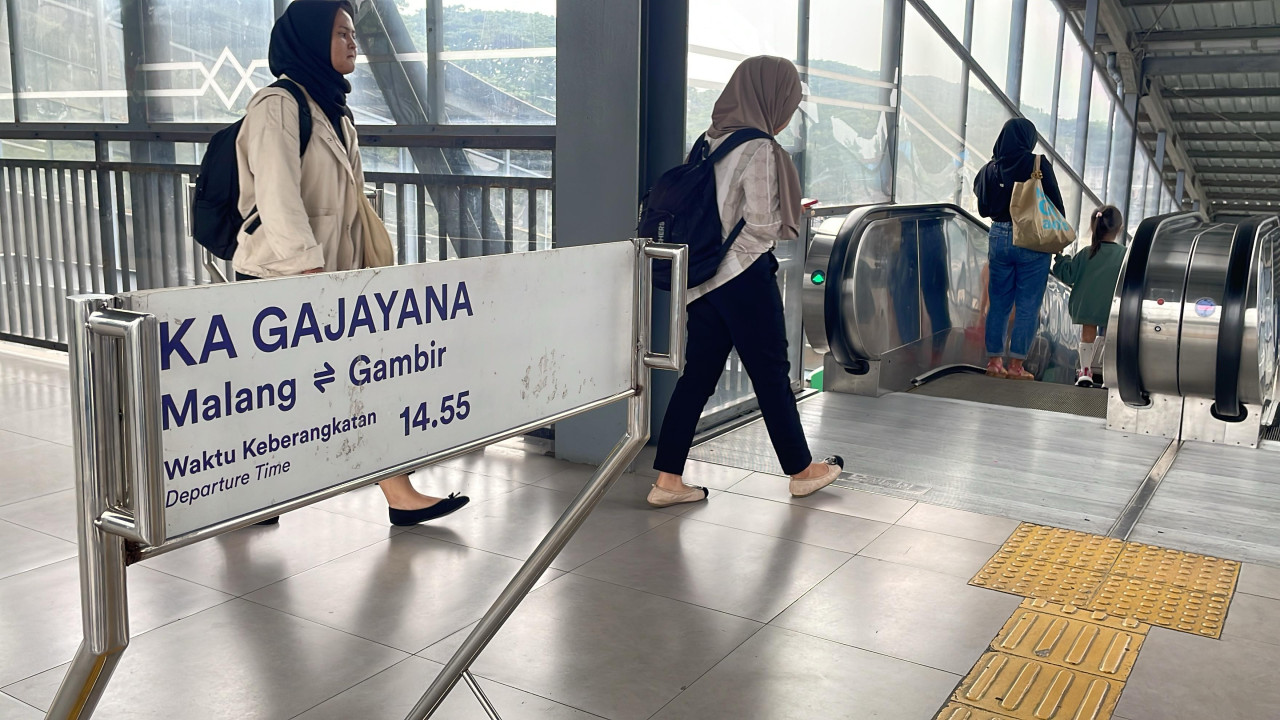 Kondisi Stasiun Kota Malang. (Foto: Gerhana/jatimnow.com)