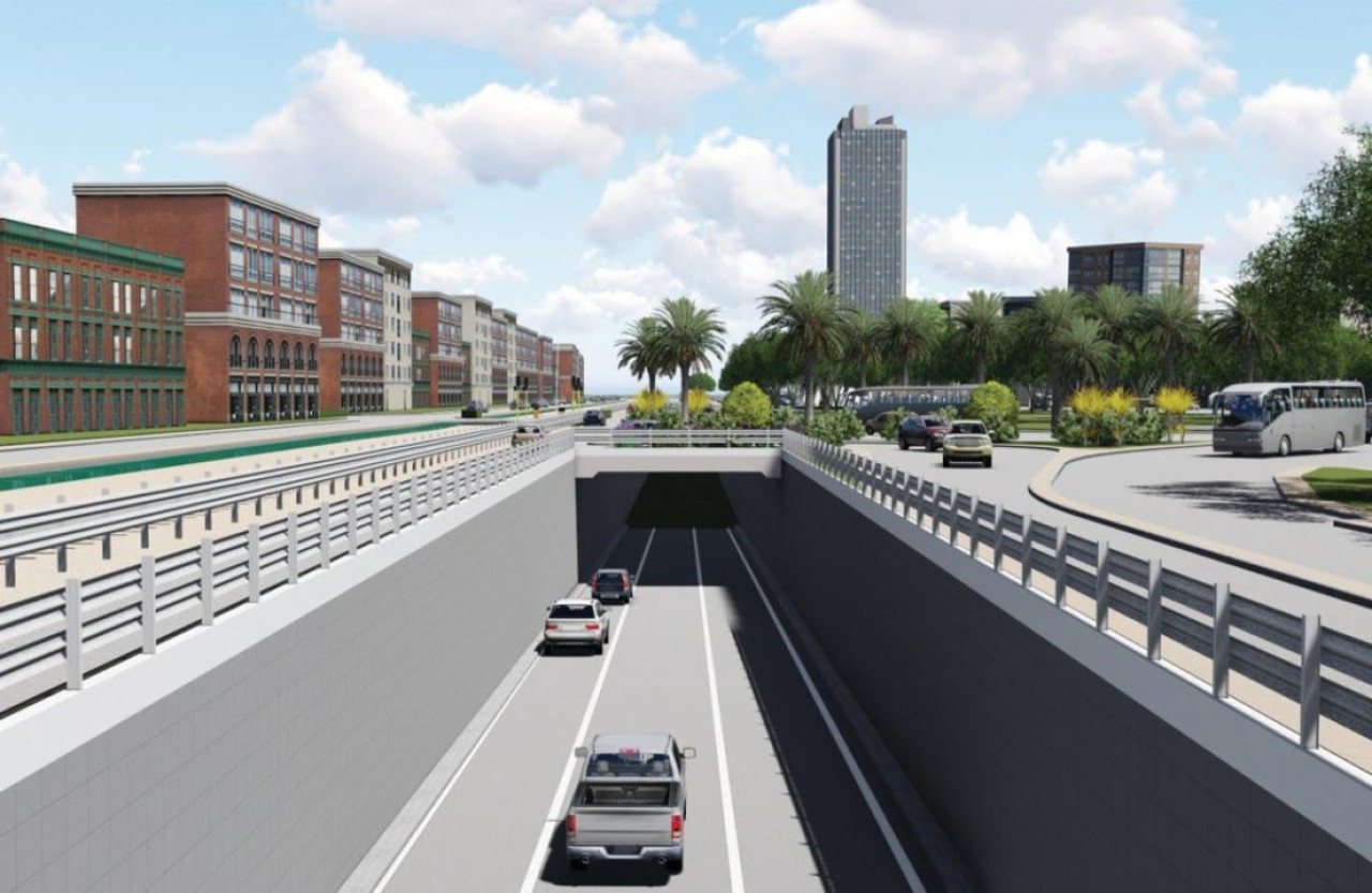 Blue print proyek underpass Jalan Ahmad Yani Surabaya. (Foto: dok. jatimnow.com)