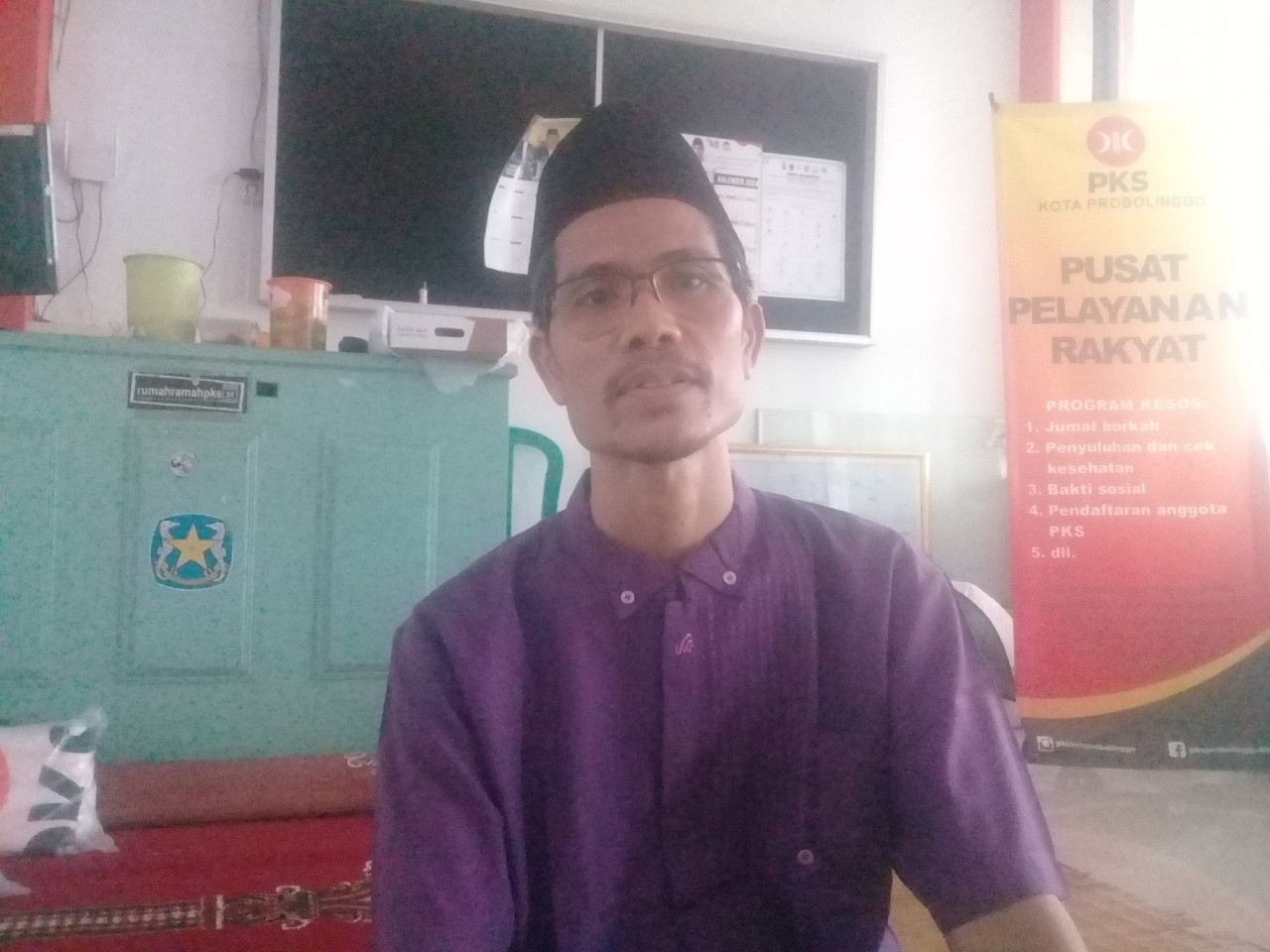 Ketua PKS Kota Probolingo, Syaiful Rohman. (Foto: Mahfud Hidayatullah/jatimnow.com)