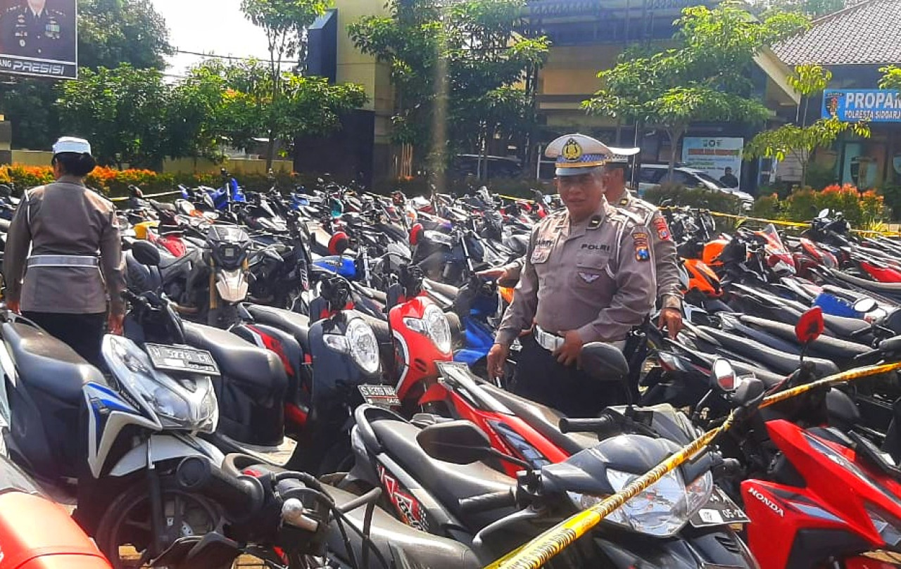 Polresta Sidoarjo Amankan 326 Motor dalam Razia Aksi Balap Liar