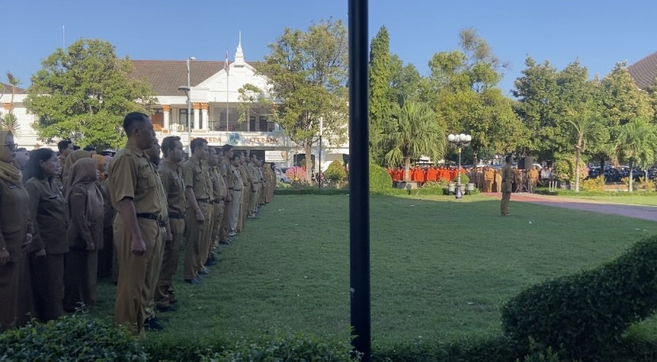 Apel perdana di Pemkab Ponorogo. (Foto: Ahmad Fauzani/jatimnow.com)