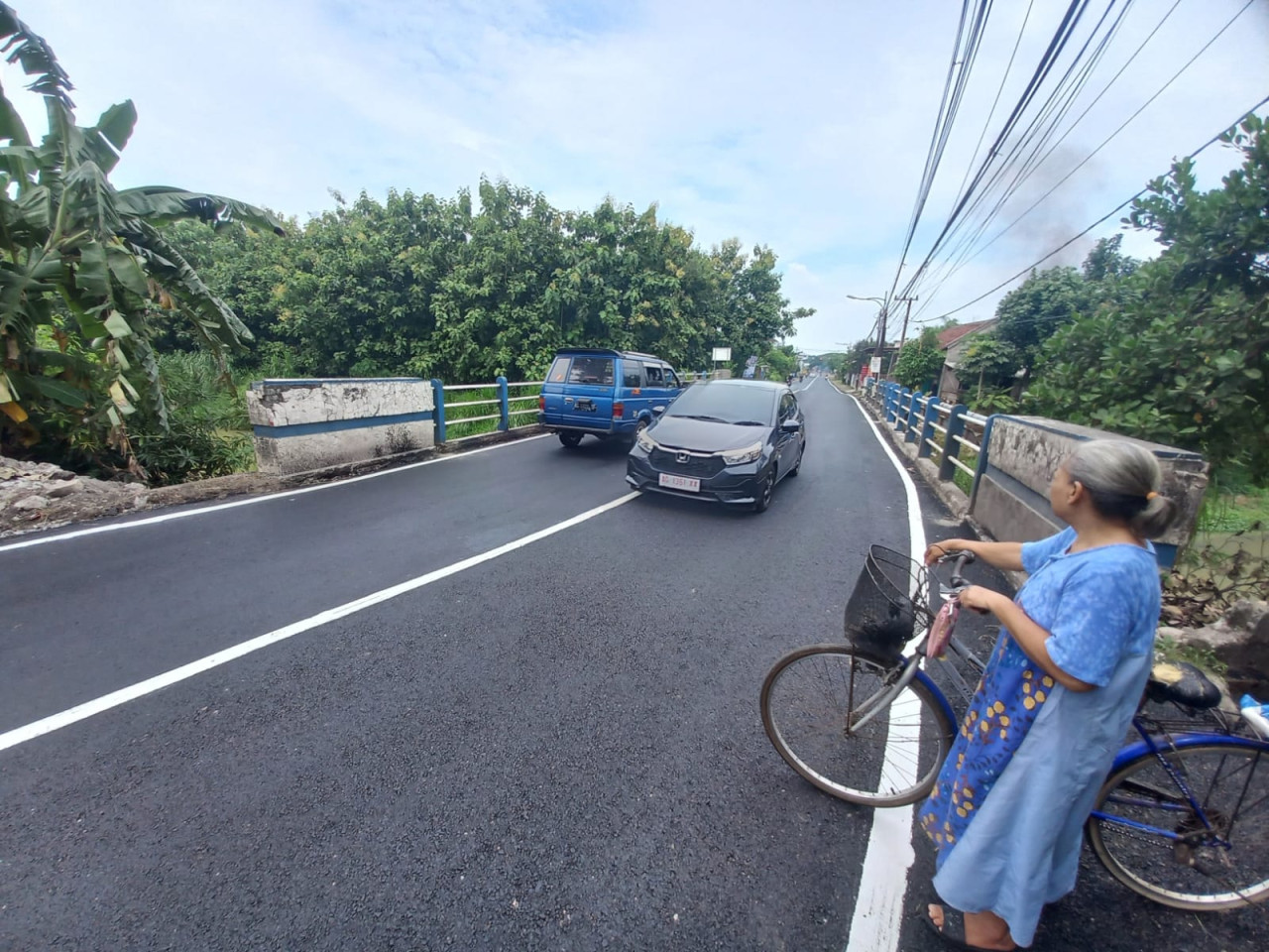 Jembatan Bungur yang sudah selesai diperbaiki. (Foto: Bramanta Pamungkas/jatimnow.com)