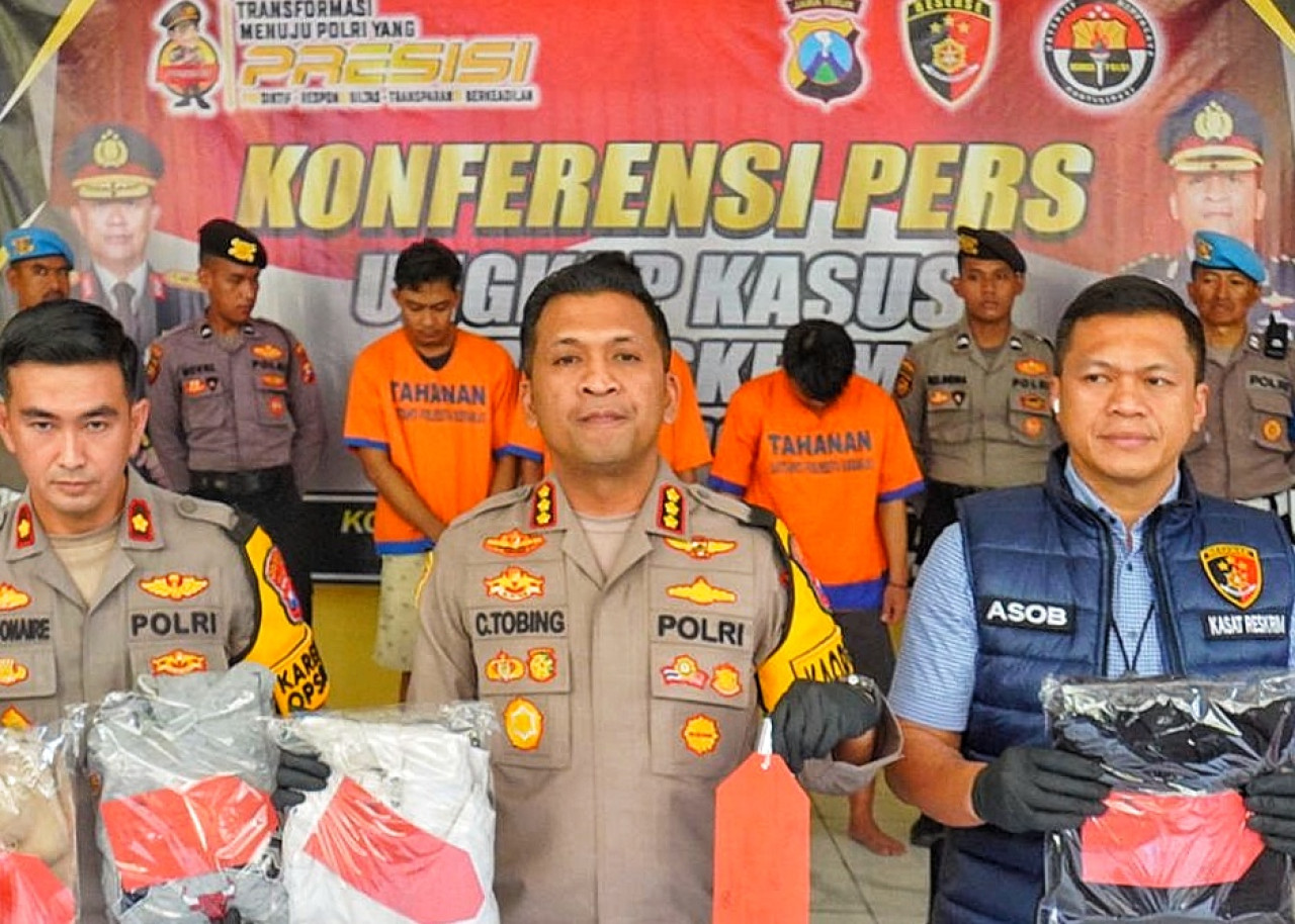 Para pelaku pengeroyokan Achmad Maulana (17) di jalan Pahlawan Sidoarjo. (Foto: Ahaddiini HM/jatimnow.com). :