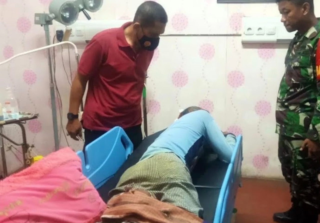 Korban terbaring di rumah sakit. (Foto: Humas Polres Pamekasan)