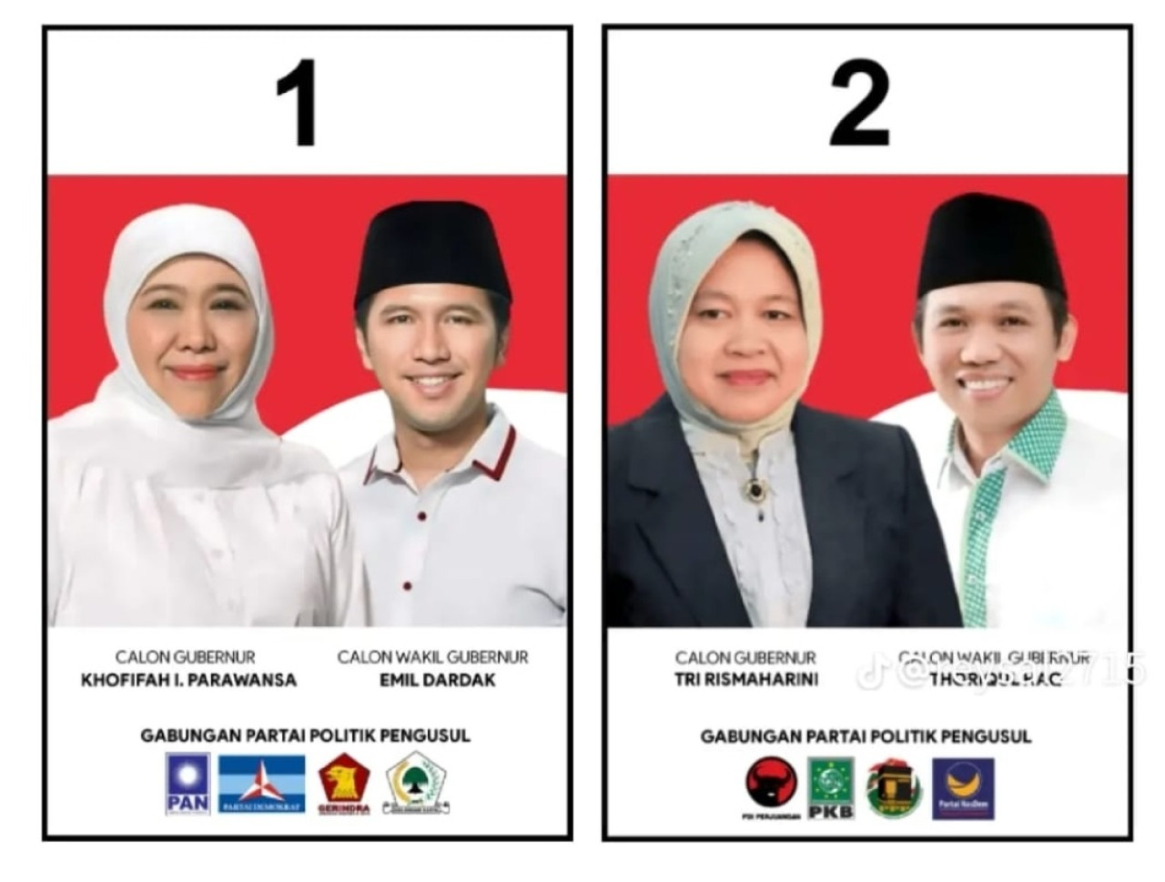 Flyer yang memasangkan Thoriqul Haq dengan Tri Rismaharini. (Foto: media sosial)