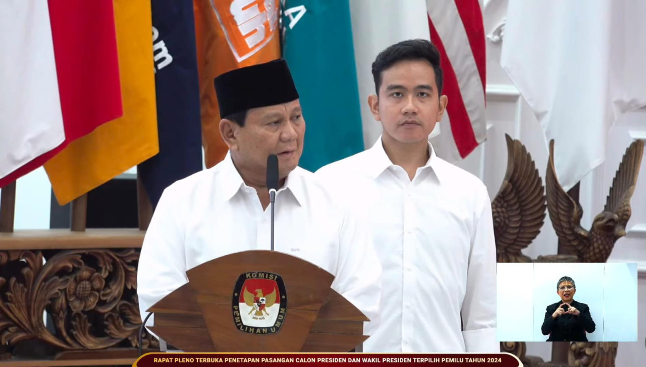 Prabowo dan Gibran. (Foto: tangkapan layar YouTube)