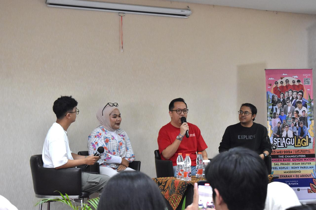Kegiatan konferensi pers Selagu Lagi Festival. (Foto: Gerhana/jatimnow.com)