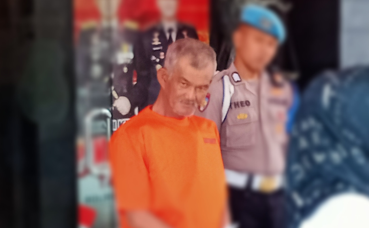 Kakek berinisial S (64) asal Kota Malang, Jawa Timur tega mencabuli bocah perempuan berkali-kali. (Foto: Gerhana/jatimnow.com)