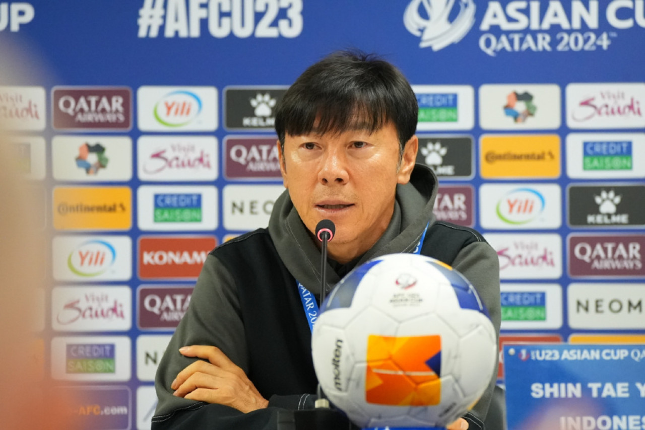 Pelatih Timnas Indonesia Shin Tae-yong jelang lawan Irak. (Foto: PSSI/jatimnow.com)