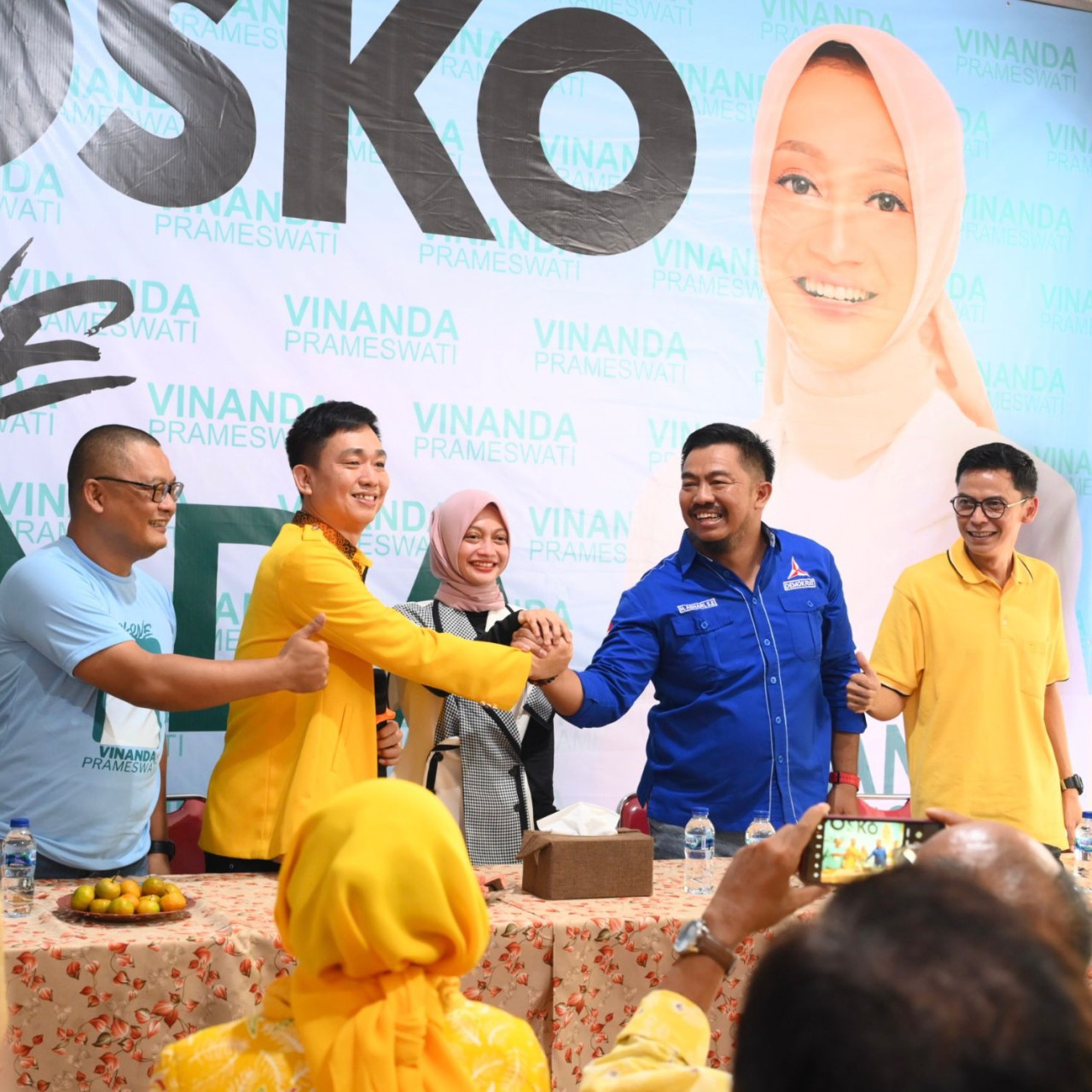 Deklarasi dukungan dari Demokrat Kota Kediri. (Foto: Yanuar Dedy/jatimnow.com)