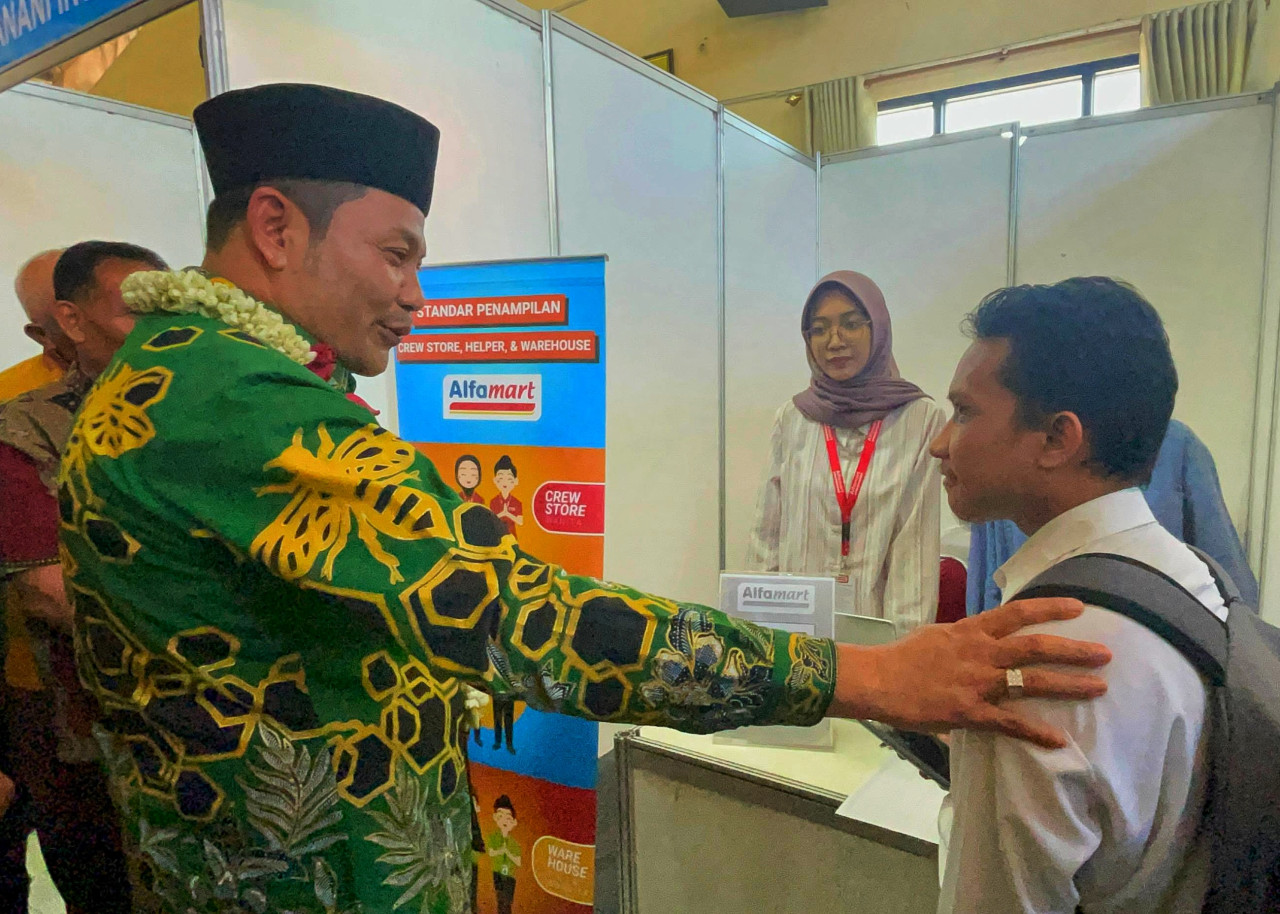 Job Matching di SMK Penerbangan Sedati. (Foto: Ahaddiini HM/jatimnow.com)