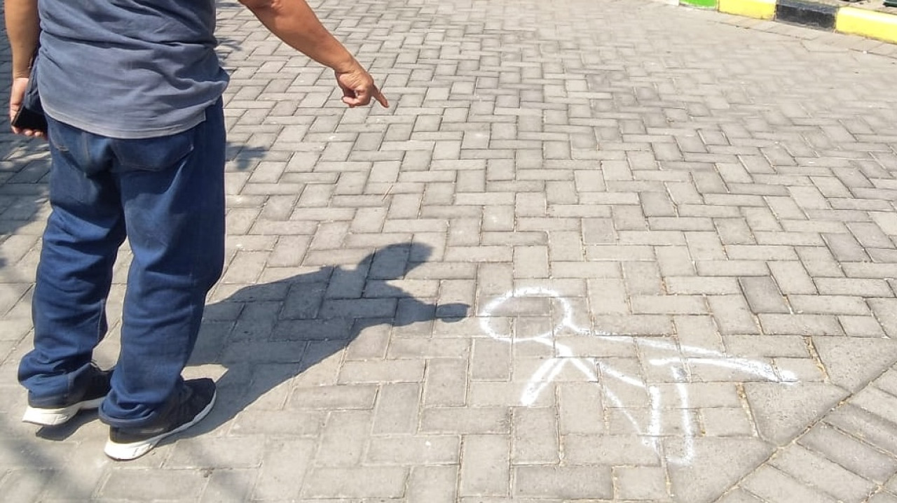 TKP tewasnya balita terlindas Fortuner di Sidoarjo. (Foto: Polsek Krian/jatimnow.com)