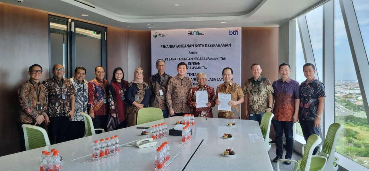 Kerja sama antara Avian dan BTN (foto: Vini for jatimnow.com)