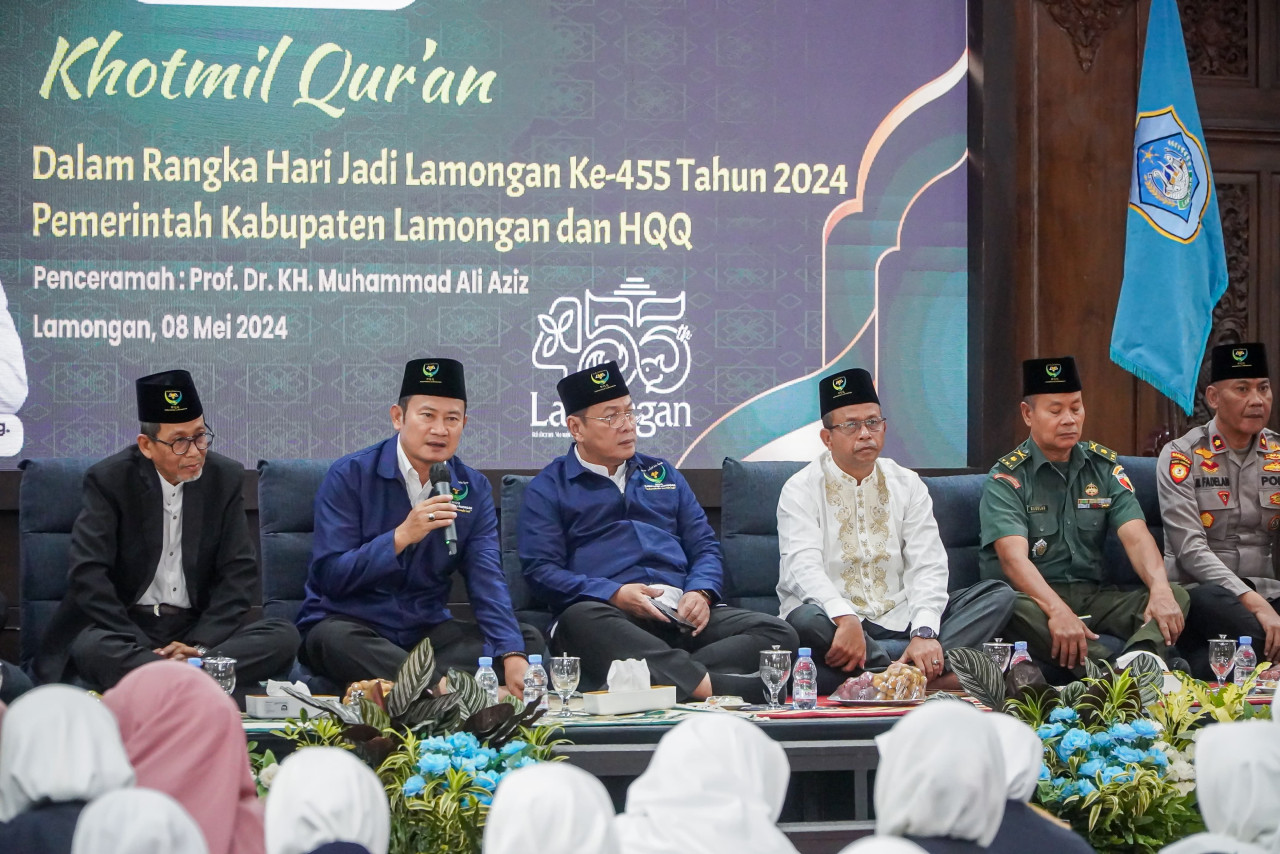 Kegiatan Khotmil Quran di Pendopo Lokantantra Lamongan sebagai pembuka rangkaian HJL 455. (Foto : Humas Pemkab Lamongan for jatimnow.com)