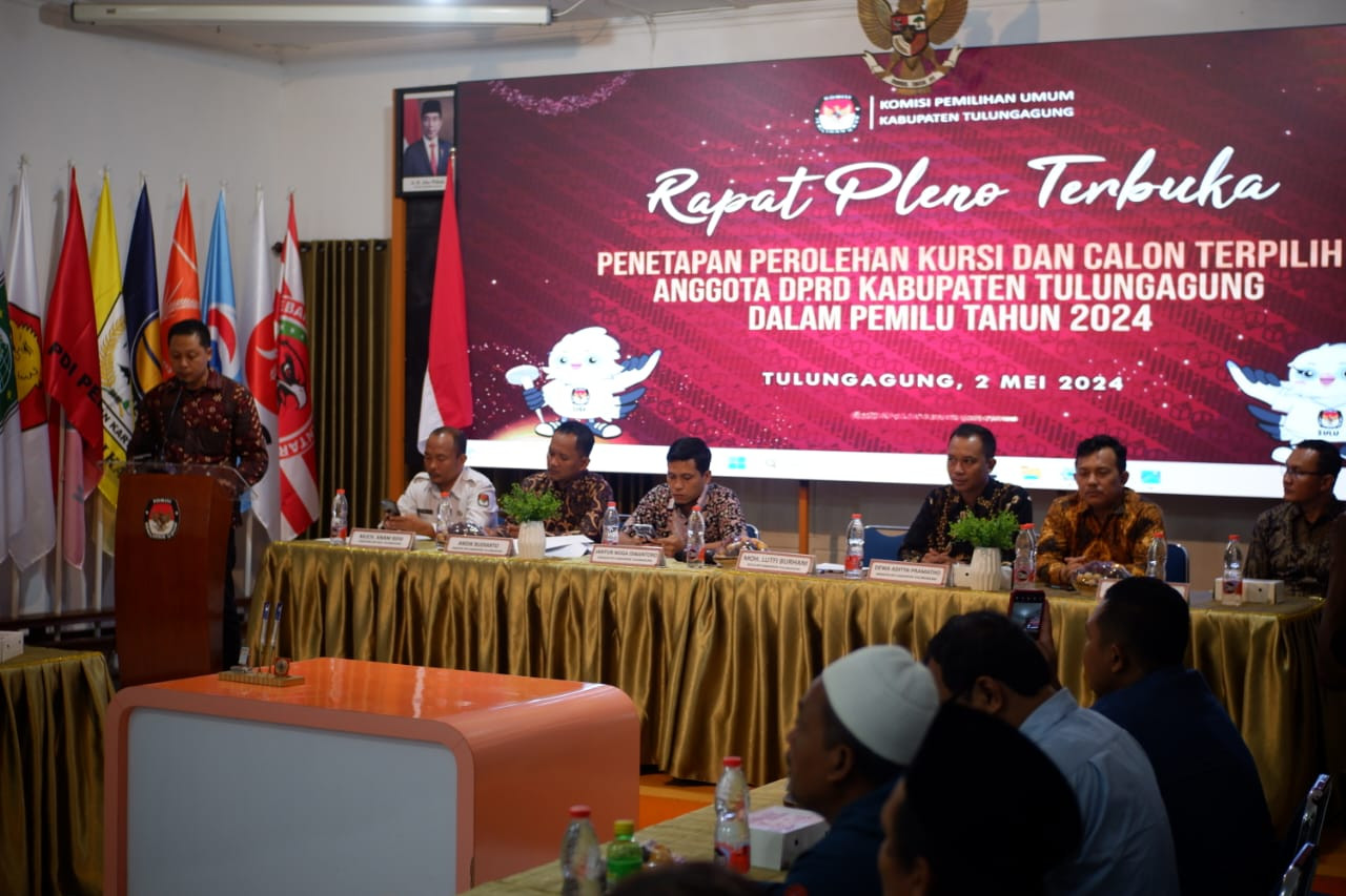 KPU Tulungagung Tetapkan Jumlah Kursi Partai Politik di DPRD