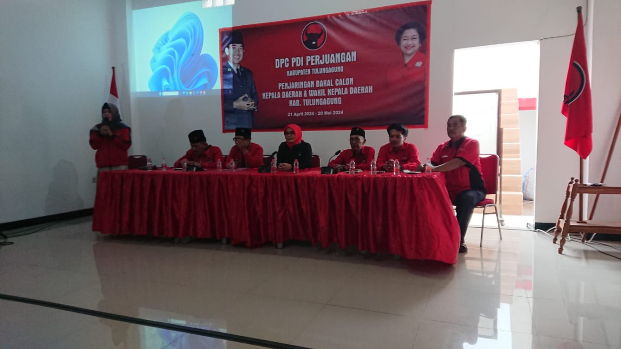 Tim penjaringan bakal calon bupati dan wakil bupati DPC PDIP Tulungagung. (Foto: Bramanta Pamungkas/jatimnow.com)