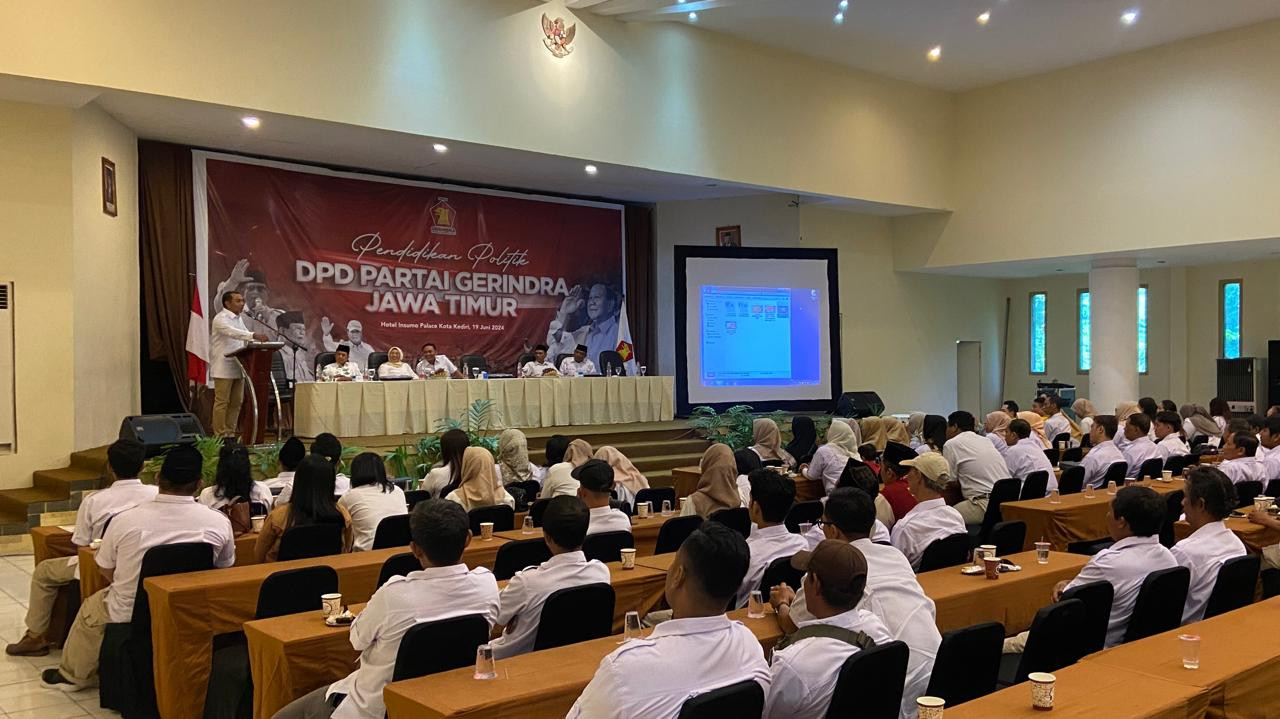 Kharisma saat membuka Rakercab Gerindra Kota Kediri. (Foto: Yanuar Dedy/jatimnow.com)