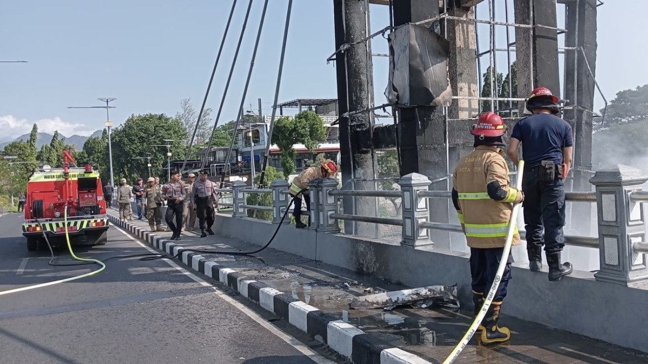 Penyebab Kebakaran Jembatan Brawijaya Kediri