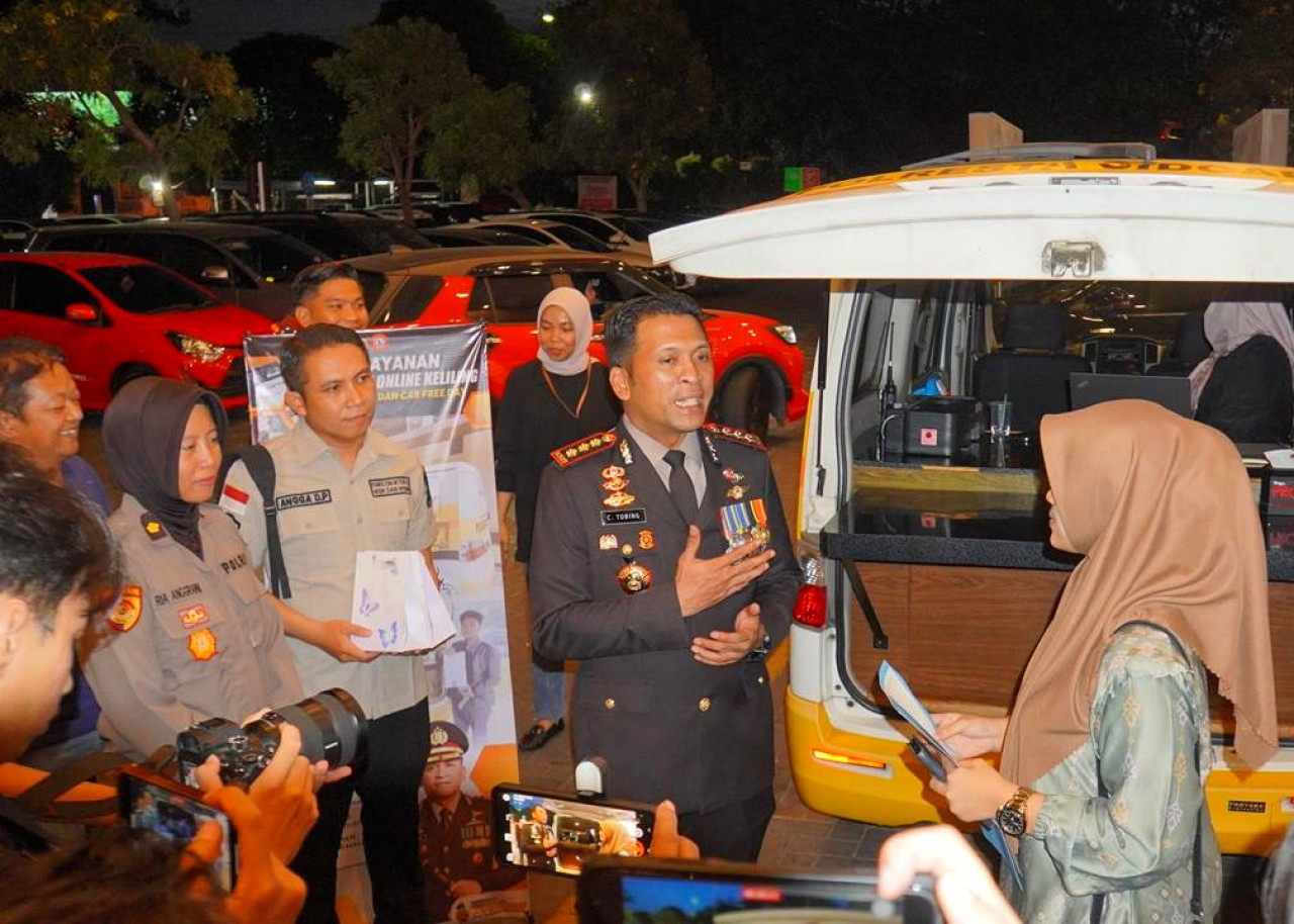 Polresta Sidoarjo Hadirkan Layanan SKCK Keliling Online di Lippo Plaza