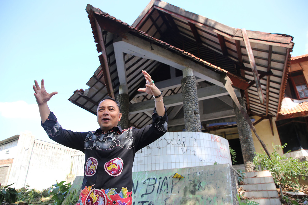 Eri Cahyadi saat sidak di kawasan Eks THR, di Jalan Kusuma Bangsa Surabaya (Foto: Pemkot Surabaya for jatimnow.com)