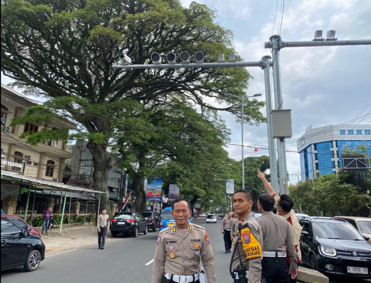Kamera E-TLE yang berada di Jalan Ahmad Yani atau tepatnya di Simpang Masjid Sabilillah Kota Malang. (Foto: Satlantas Polresta Malang Kota for jatimnow.com)