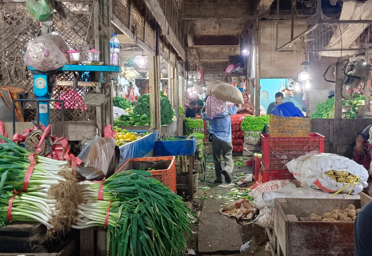 Kondisi di dalam Pasar Keputran Surabaya. (Foto: tim jatimnow.com)