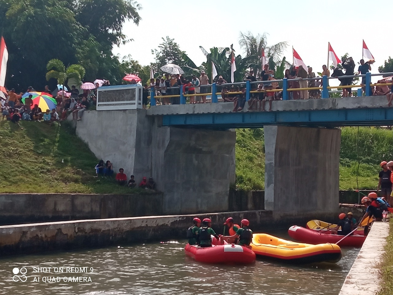 Sungai DAM Talang dijadikan venue arung jeram, (Foto: Sugianto/jatimnow.com)
