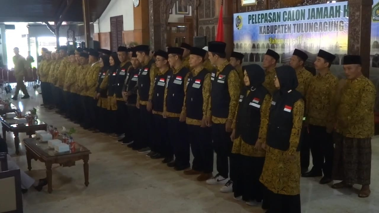 Prosesi pelepasan CJH asal Tulungagung beberapa waktu lalu. (Foto: Bramanta Pamungkas/jatimnow.com)