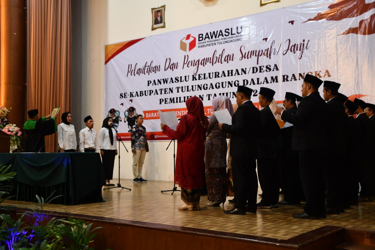Bawaslu Tulungagung Lantik 271 PKD, Ingat Pesan Ini!