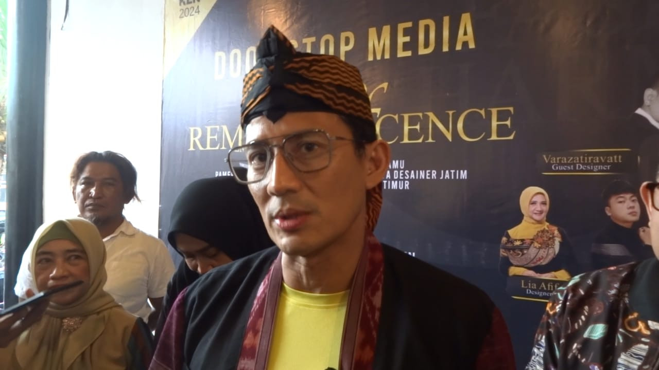 Menparekraf Sandiaga Uno saat berada di Tulungagung. (Foto: Bramanta Pamungkas/jatimnow.com)