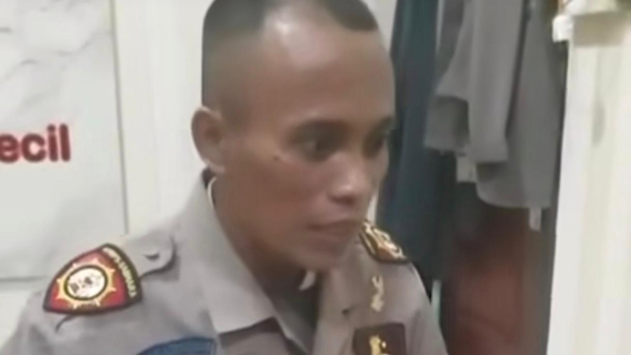Tampang polisi gadungan yang viral diamankan Polres Sampang. (tangkapan layar)