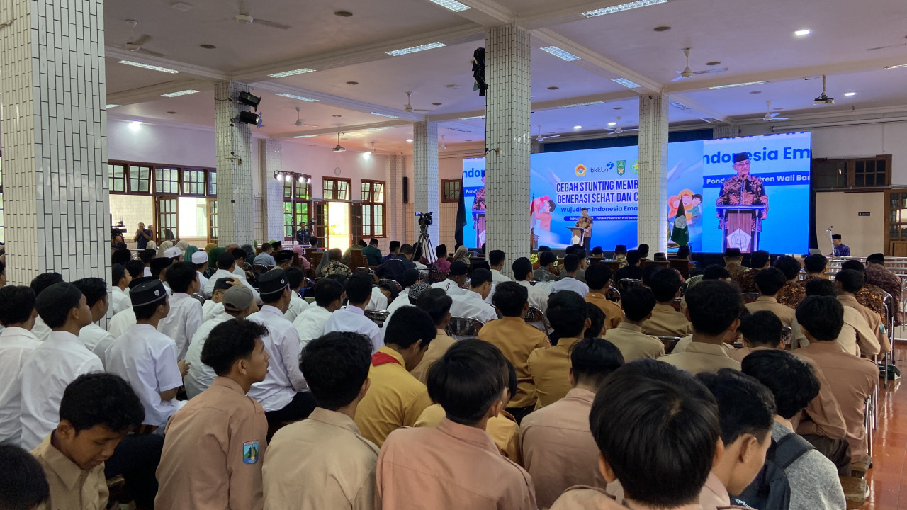 Webinar pencegahan stunting di Ponpes Wali Barokah Kediri. (Foto: Yanuar Dedy/jatimnow.com)