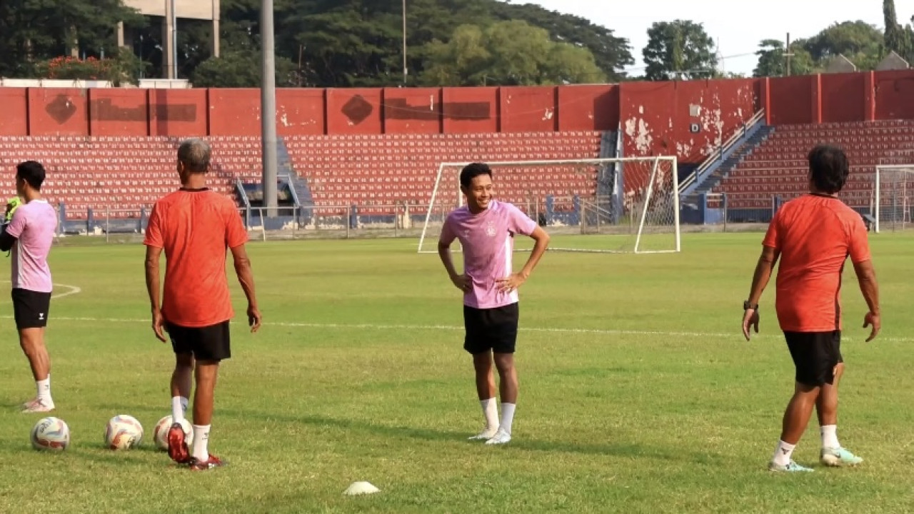 Potret Evan Dimas di latihan perdana bersama Persik Kediri. (Foto: Yanuar Dedy/jatimnow.com)