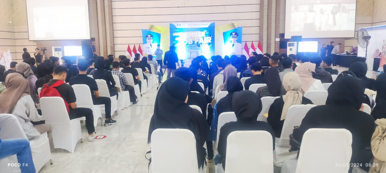 Pemkab Jember gelar Job Market Fair di Gedung Serba Guna (Foto: Sugianto/jatimnow.com) 