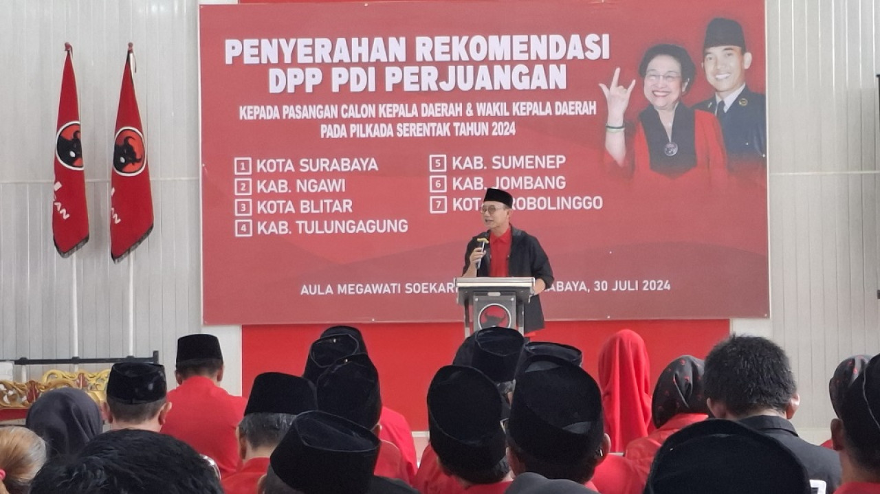  Budi Sulistyono saat memberi sambutan. (Foto: Ni'am Kurniawan/jatimnow.com)