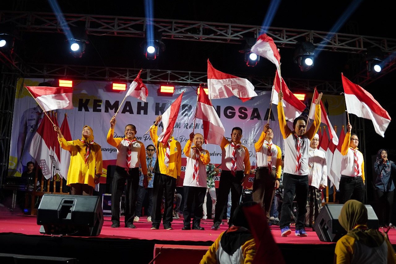 Kemah Kebangsaan di wisata Sendang Wangi, Desa Tuwiri Wetan, Kecamatan Merakurak, Tuban. (Foto: Humas Pemkab Tuban for jatimnow.com)