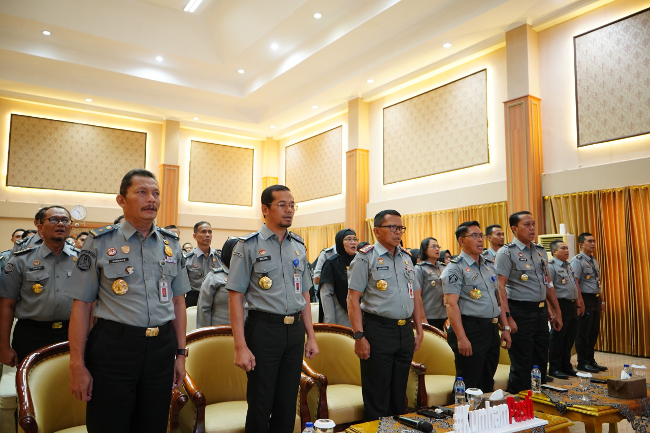 Peringatan Hati Pengayoman ke 79 di Kanwil Kemenkumham Jatim. (Humas Kemenkumham Jatim)