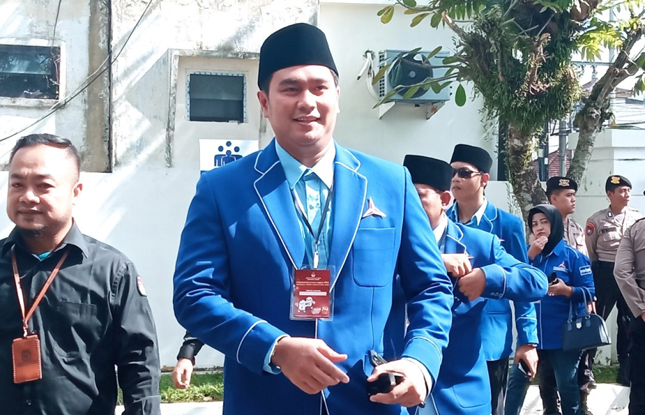 Ketua DPC Partai Demokrat Jember, Try Sandi Apriana. (Foto: Sugianto/jatimnow.com)