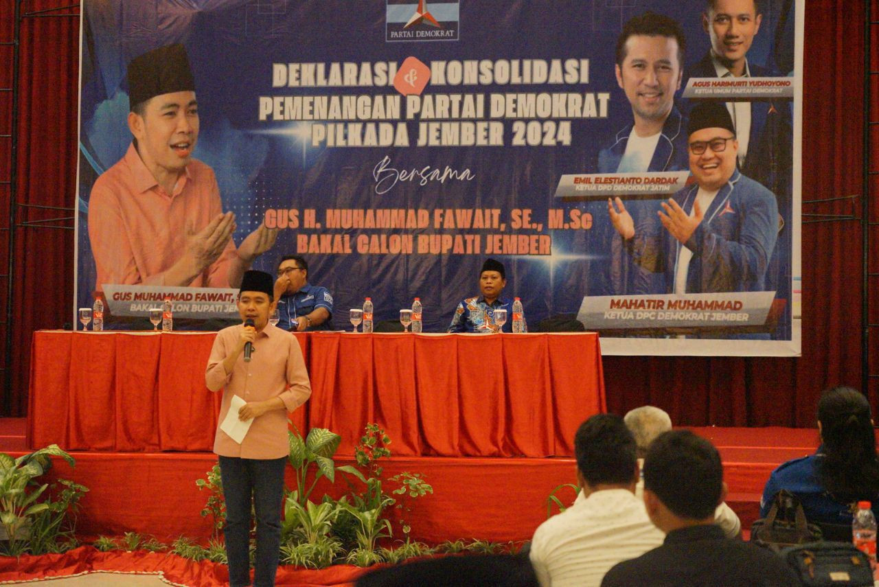 Konsolidasi DPC Partai Demokrat Jember dukung Gus Fawait. (Foto: Khus for jatimnow.com)