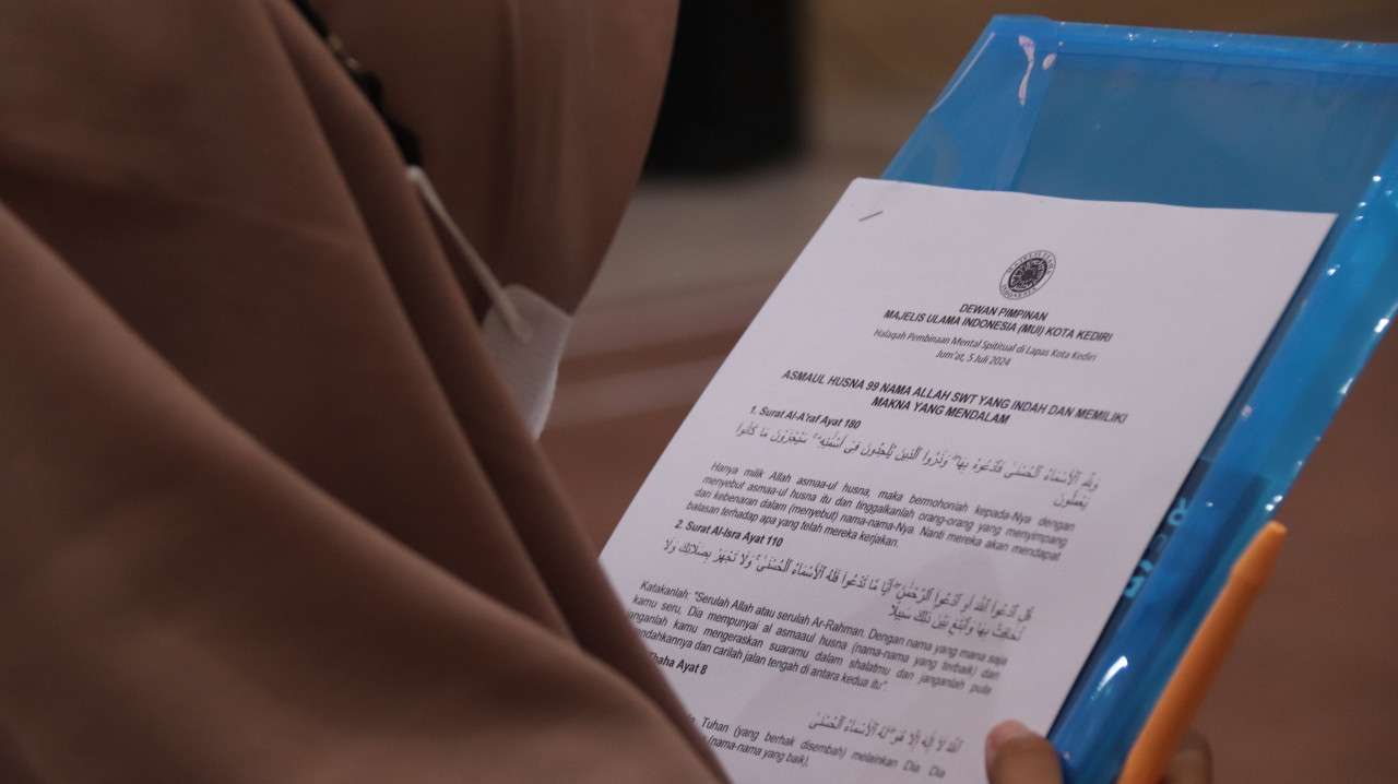 Kegiatan peningkatan mental spiritual warga binaan Lapas Kediri. (Foto: Lapas Kediri/jatimnow.com)