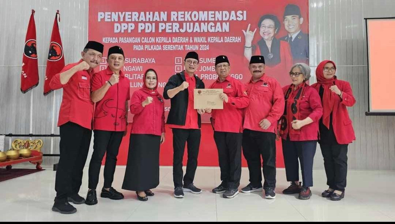 Maryoto Birowo saat menerima rekomendasi dari DPP PDIP. (Foto: Ni'am Kurniawan/jatimnow.com)