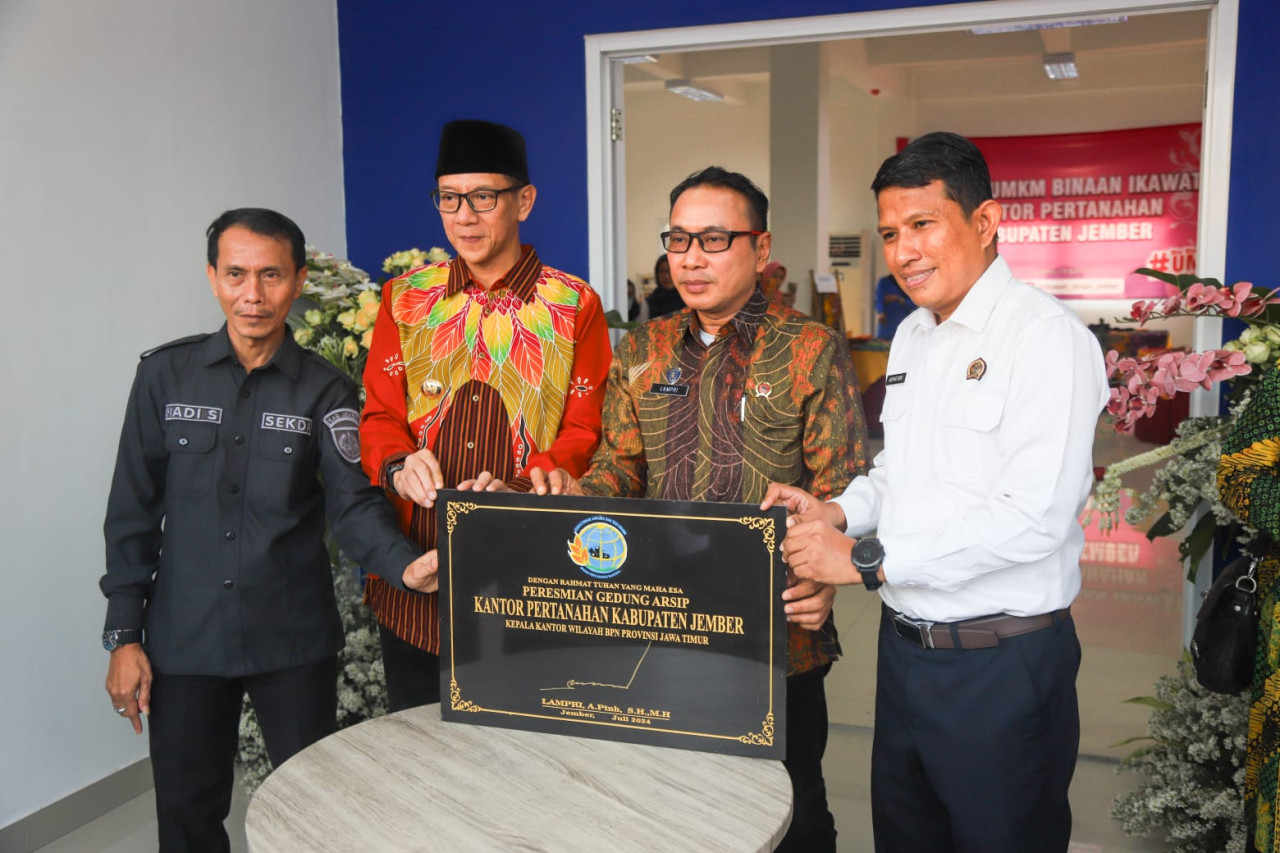 Wabup Jember Gus Firman saat hadiri peresmian gedung Arsip ATR/BPN Jember (Foto: Diskominfo Jember for jatimnow.com)