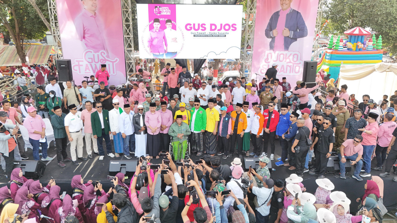 15 Parpol Pendukung Hadiri Deklarasi Gus Fawait - Djoko Maju Pilkada Jember
