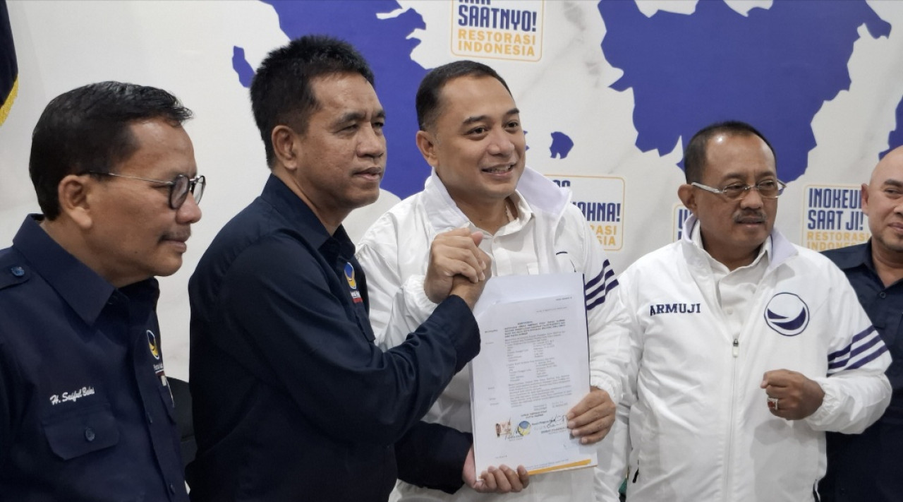 Pilwali Surabaya 2024, Eri - Armuji Ambil Form B1KWK di NasDem Jatim