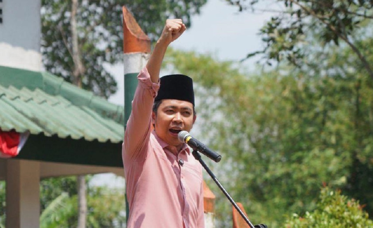 Gus Fawait saat memimpin upacara HUT Kemerdekaan RI di  Monumen Pahlawan Muhammad Sroedji Jember. (Foto-foto: Khus for jatimnow.com)