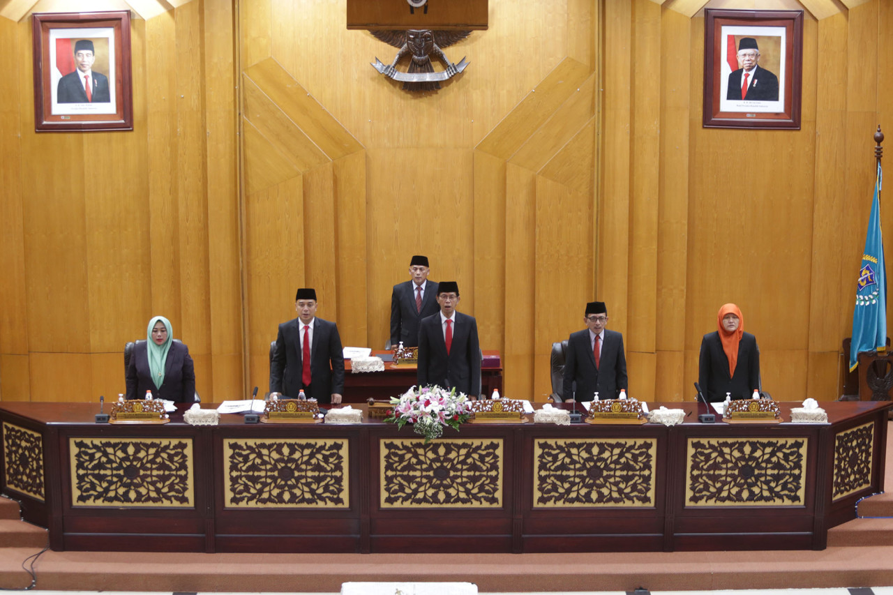 Suasana Rapat Paripurna di DPRD Surabaya. (Foto: dok. jatimnow.com)